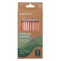 Kredki ołówkowe ECONOVO, FSC, 3mm, 12 szt., mix kolorów, Plastyka, Artykuły szkolne