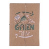 Zeszyt ECONOVO, z recyklingu, A5, 32 kart., 70gsm, 2 szt., naturalny