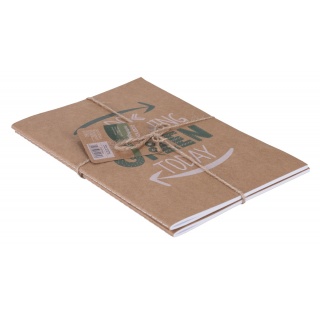 Zeszyt ECONOVO, z recyklingu, A5, 32 kart., 70gsm, naturalny, Zeszyty, Artykuły szkolne