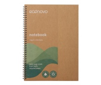Kołonotatnik ECONOVO, z recyklingu, A4, 80 kart., 70gsm, naturalny, Kołonotatniki, Zeszyty i bloki