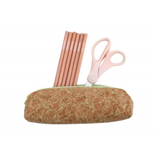 Pi&oacute;rnik kosmetyczka ECONOVO, korkowy, 20x5x6 cm, naturalny, Pi&oacute;rniki, Artykuły szkolne
