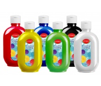 Farba plakatowa KEYROAD, 300ml, butelka, 6 szt., mix kolorów podstawowych, Plastyka, Artykuły szkolne