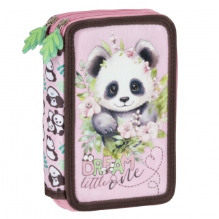 PIÓRNIK Z WYPOSAŻENIEM DWUKOMOROWY PANDA 10, Piórniki, Tekstylia