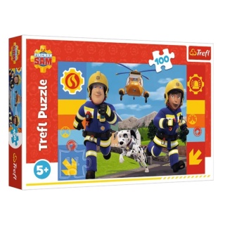 Puzzle 100 - Zawsze pomocny Strażak !!, 100 elementów, Puzzle
