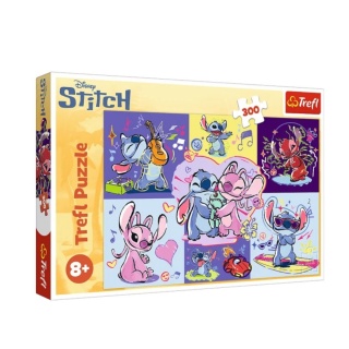 Puzzle 300 - Zakręcony Stitch !!, 300 elementów, Puzzle