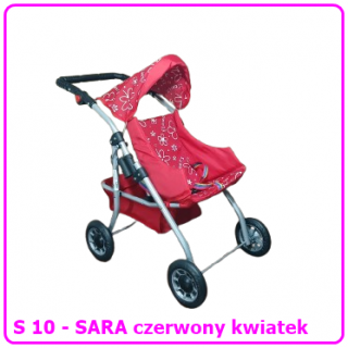 WÓZEK DLA LALEK SARA, Akcesoria dla lalek, Zabawki