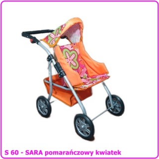 WÓZEK DLA LALEK SARA, Akcesoria dla lalek, Zabawki