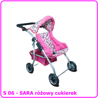 WÓZEK DLA LALEK SARA, Akcesoria dla lalek, Zabawki