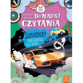 Wyrazy i zdania do nauki czytania. Duże litery. Samochody. Ciekawostki dla dzieci. Duże litery, Edukacyjne, Książeczki