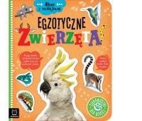 Album z naklejkami. Egzotyczne zwierzęta., Edukacyjne, Książeczki