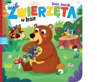 Zwierzęta w lesie. Duże puzzle