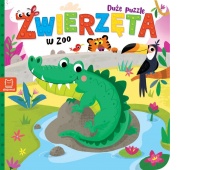 Zwierzęta w zoo. Duże puzzle
