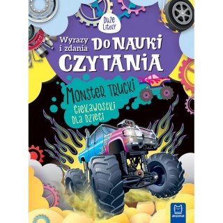 Wyrazy i zdania do nauki czytania. Monster trucki., Edukacyjne, Książeczki