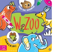 Mały miś koloruje. W zoo