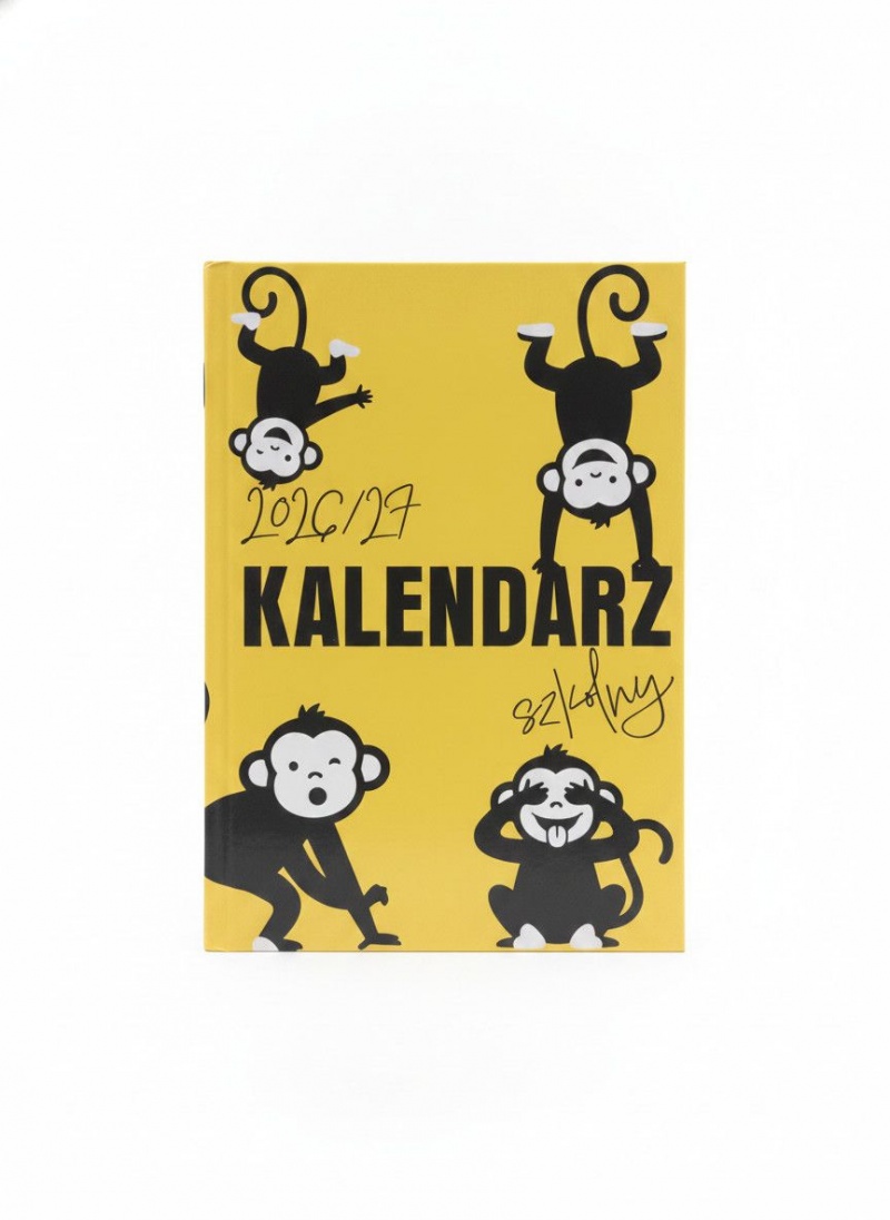KALENDARZ KSIĄŻKOWY A5 SZKOLNY TYG.MAŁPA 2027, Tygodniowe, Kalendarze
