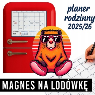KALENDARZ PLANER SZKOLNY Z MAGNESEM KAPIBARA 2026, Planery, Kalendarze