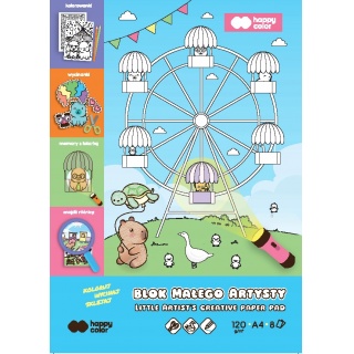 Blok Małego Artysty Kapibara KAPI FUN A4 8ark.HC, Bloki, Zeszyty i bloki