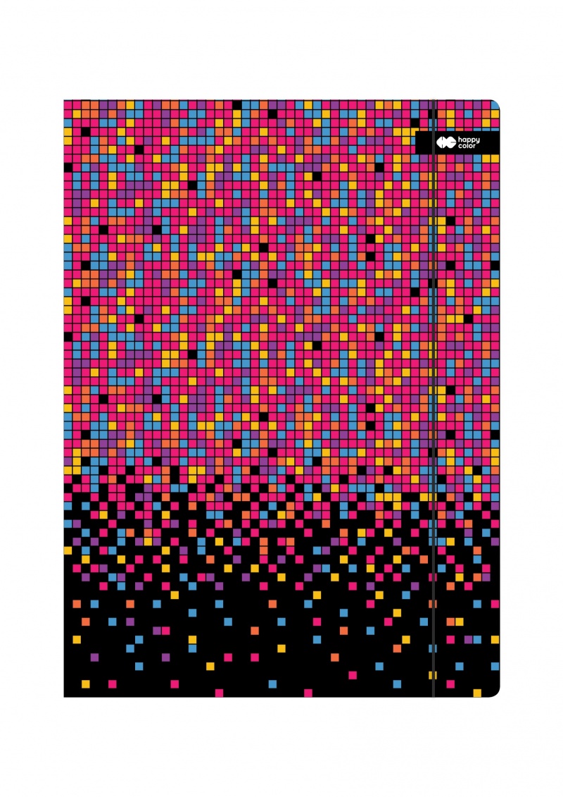 TECZKA Z GUMKĄ PIXI DISCO H.COLOR, Teczki tekturowe, Organizacja dokumentów