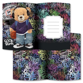 Pamiętnik z kłódką Cool Bear 14x18cm.80k., Pamiętniki, Zeszyty i bloki