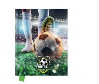 Pamiętnik z kłódką Football 14x18cm.80k., Pamiętniki, Zeszyty i bloki