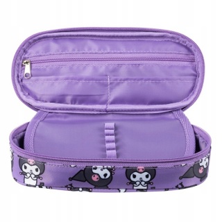 PIÓRNIK SASZETKA Z KLAPKĄ PCL-01 KUROMI VIOLET, Piórniki, Tekstylia
