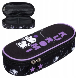 PIÓRNIK SASZETKA Z KLAPKĄ PCL-01 KUROMI BLACK, Piórniki, Tekstylia