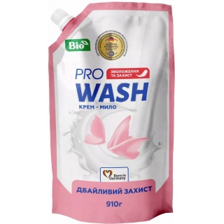 PRO WASH NAWILŻAJĄCE MYDŁO W PŁYNIE 910G., Mydła i dozowniki, Art. higieniczne i dozowniki