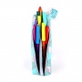 Pencil case KEYROAD Metallic, double zipper, color mix
