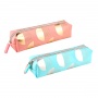 Pencil case KEYROAD Metallic, double zipper, color mix