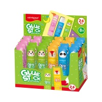 Glue stick KEYROAD Fancy, PVP, 8g, display, color mix
