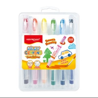 Gel crayons KEYROAD Duo-Colour, double-sided, 6 pcs, color mix