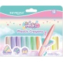 Kredki świecowe KEYROAD Pastel, plastikowe, dwustronne, 12 szt., mix kolorów pastelowych, Plastyka, Artykuły szkolne