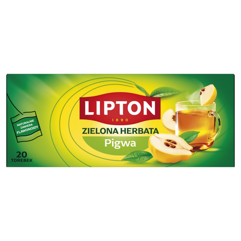 Tea LIPTON green, with a hint of quince, 20 bags