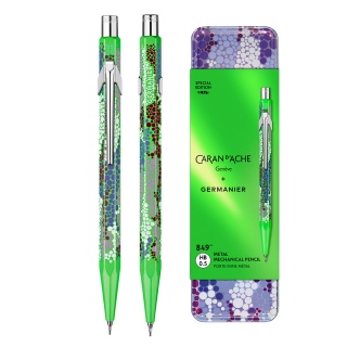 Oł&oacute;wek mechaniczny CARAN D'ACHE 844 Germanier, 0,5mm, w pudełku, zielony neonowy, Oł&oacute;wki, Artykuły do pisania i korygowania