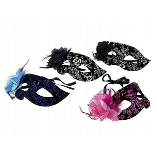 MASKA *BR KARNAWAŁOWA Z KWIATEM 03754, Kostiumy i dodatki, Art. na okazje i przyjęcia
