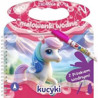 ZADANKA I MALOWANKI WODNE . KUCYKI, Edukacyjne, Książeczki