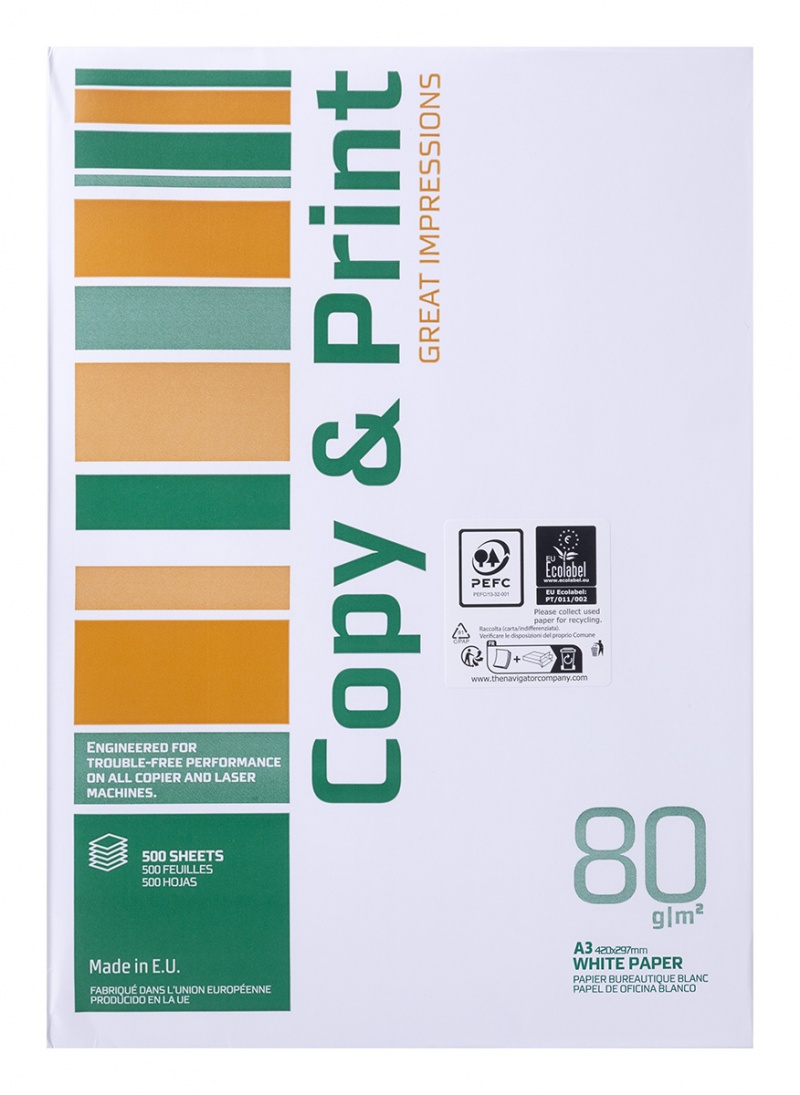 Papier ksero COPY&PRINT, A3, klasa C, 80gsm, 500 ark., Papier do kopiarek, Papier i etykiety