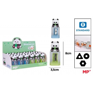 temperówka z pojemnikiem - panda mix kol, Temperówki, Art. do pisania i korygowania