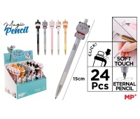 Ołówek wieczny Magic Pencil - kotek z rybką, Ołówki, Art. do pisania i korygowania