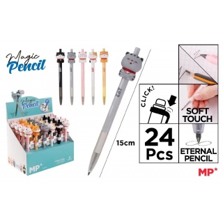 Ołówek wieczny Magic Pencil - kotek z rybką, Ołówki, Art. do pisania i korygowania