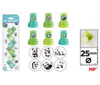 Stempelki dla dzieci PANDA blister/6szt, Kreatywne, Zabawki