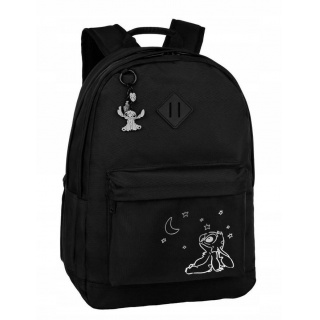 PLECAK SCOUT BLACK 1 STITCH DISNEY BLACK, Plecaki, Tekstylia
