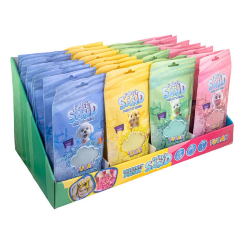 PIASEK FLUFFY DISPLAY MIX 32 SZT !!, Zestawy kreatywne, Art. kreatywne