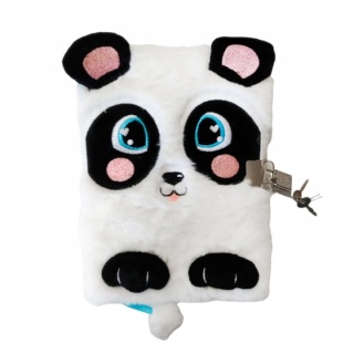 PAMIĘTNIK Z KŁÓDKĄ WŁOCHACZ A5 96K MLF HAPPY PANDA, Pamiętniki, Zeszyty i bloki
