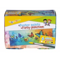 Poster paints GIMBOO, 6x20ml, color mix