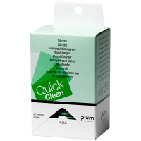 Chusteczki do oczyszczania ran PLUM QuickClean, wkład, 40 szt., Apteczki, Ochrona indywidualna