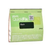 Plastry z tkaniny PLUM QuickFix Black, wkład, 45 szt., Apteczki, Ochrona indywidualna