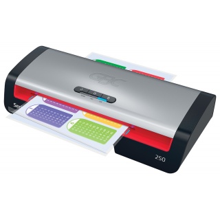 Laminator GBC 250 Office, A4, nagrzew.: 1min, prędk. laminacji: 36s., czarno-srebrny, Laminacja i bindowanie, Urządzenia i maszyny biurowe