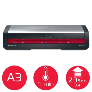 Laminator GBC 480HS Office, A3, nagrzew.: 1min, prędk. laminacji: 23s., czarno-srebrny, Laminacja i bindowanie, Urządzenia i maszyny biurowe