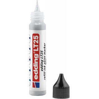 Tusz do uzupełniania marker&oacute;w olejowych e-LT 25 ECOLINE, EDDING, srebrny, Markery, Artykuły do pisania i korygowania